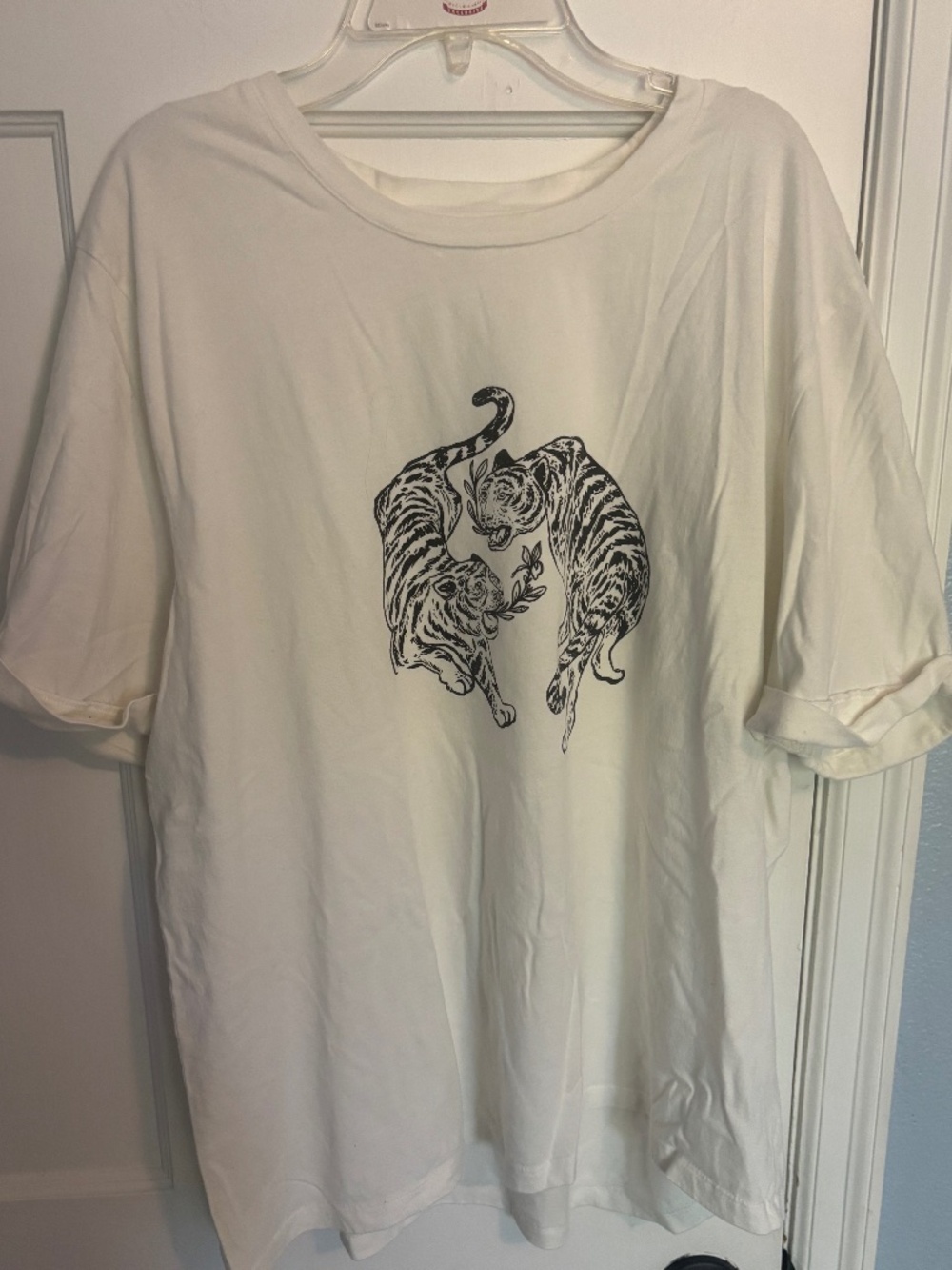 Tiger Cuffed Sleeve T-Shirt by Able in XL